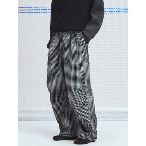 高山热纯棉弯刀剪裁廓形伞兵裤