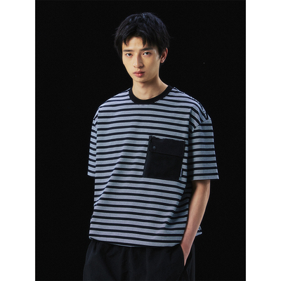 高山热拉链网袋下摆抽绳条纹