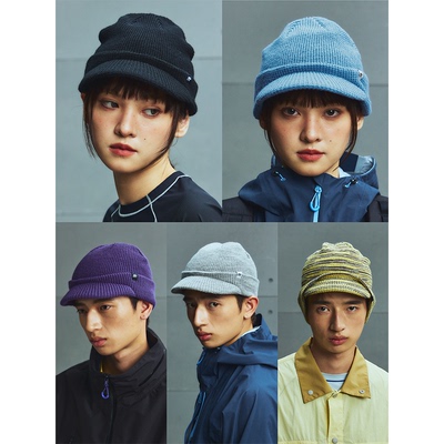 高山热带檐内里羊毛保暖针织冷帽