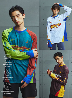 MOUNTAINFEVER AW24 山形赛车风格平面设计 网眼速干长袖运动服