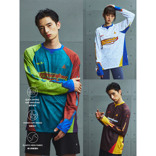 网眼速干长袖 MOUNTAINFEVER 平面设计 山形赛车风格 运动服 AW24