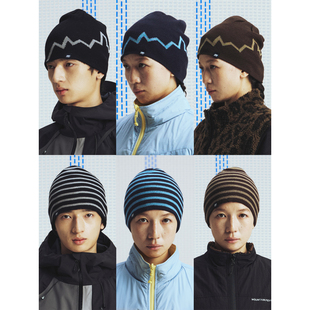 双面戴 MOUNTAINFEVER 条纹 山型 羊毛保暖户外冷帽 AW25