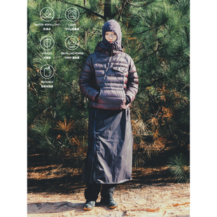 MOUNTAINFEVER 10d防泼水轻量210g半开连帽可收纳排骨羽绒服 AW25