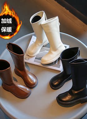 女童长筒靴2025秋冬新款