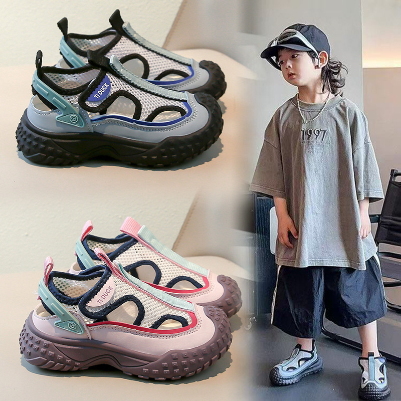 男童凉鞋2025新款夏季镂空运动鞋