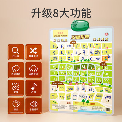 汉语拼音一年级有声早教挂图婴幼儿童认知拼音拼读训练发声点读书