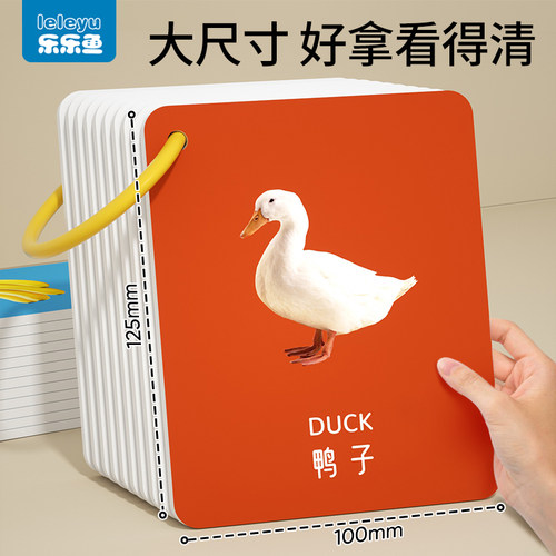 乐乐鱼宝宝早教看图启蒙认知卡片