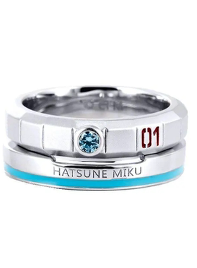 新款 哔哔哩初音末莱组合对戒二次元动漫周边戒指ins小众高级星座