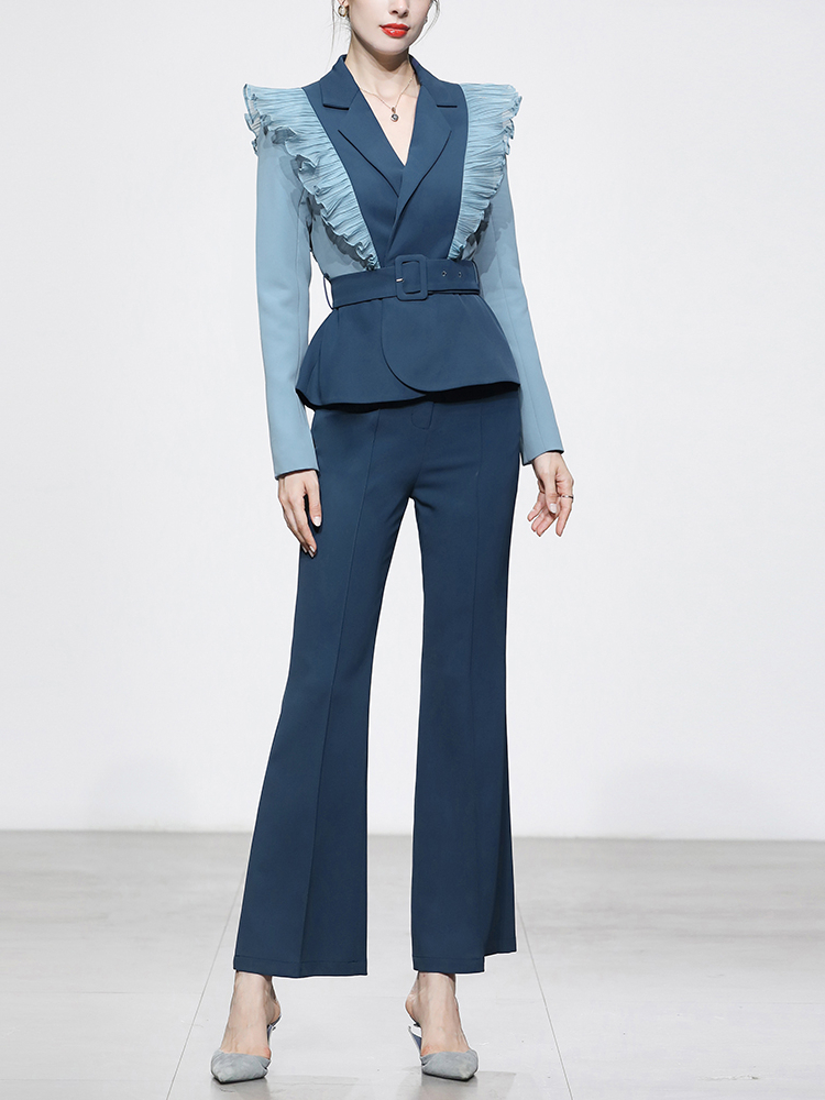 DUDK时尚小西装外套裤子套装女