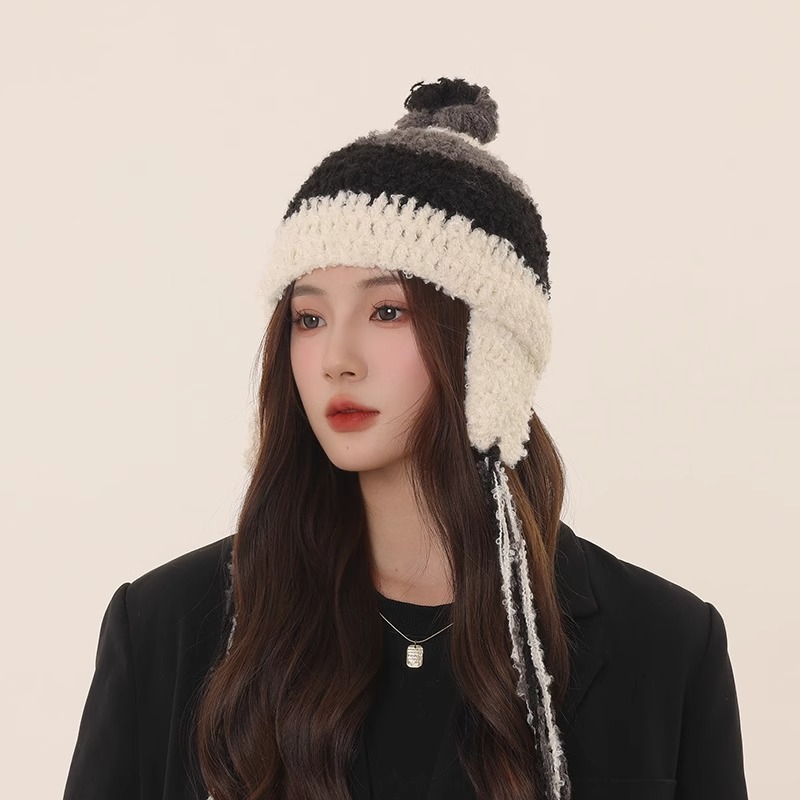 CoorKeva毛线雷锋帽女保暖护耳