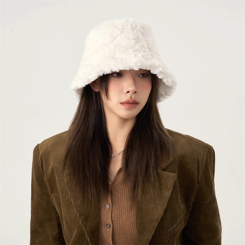 CoorKeva毛绒帽子女百搭针织帽