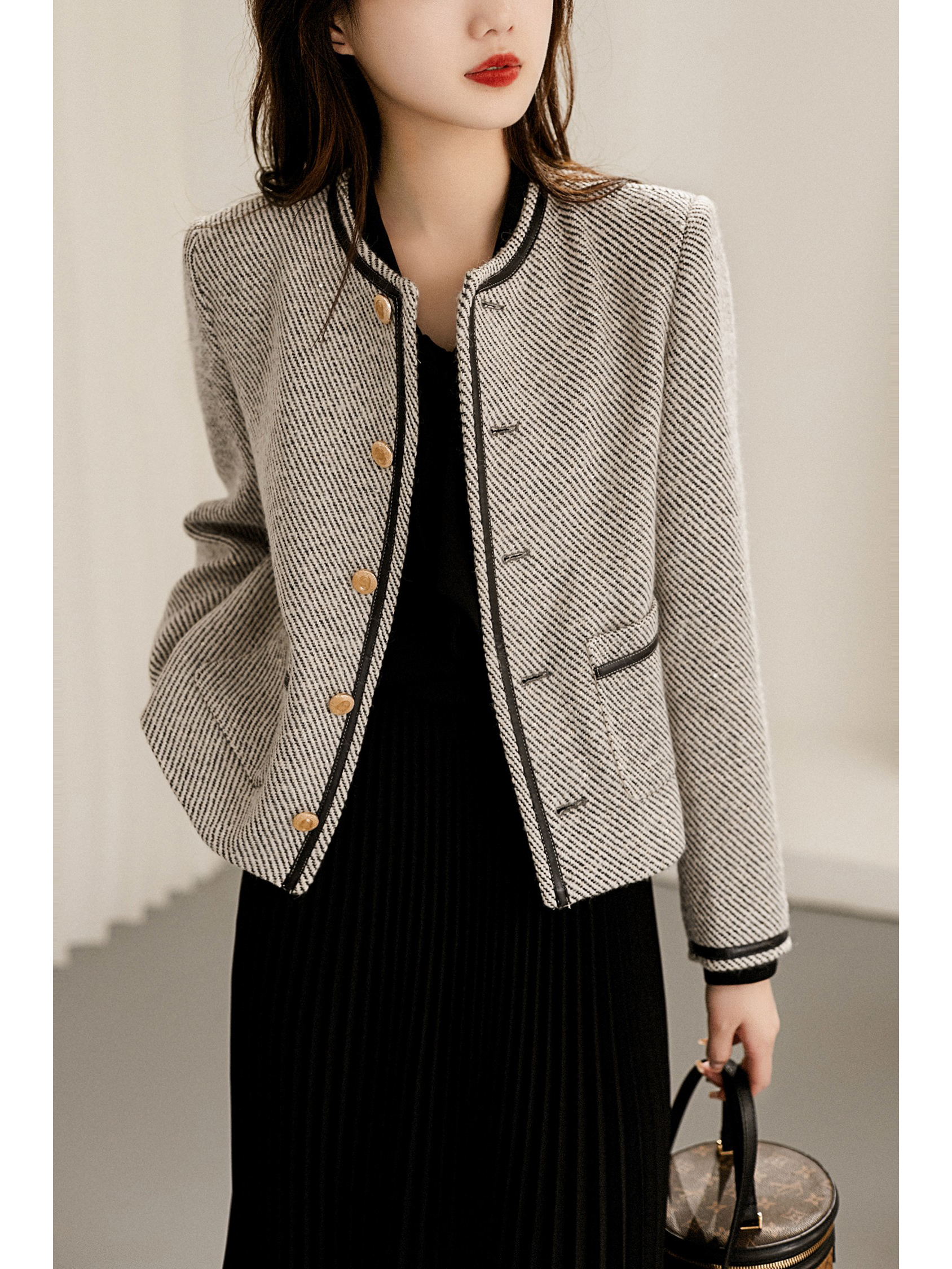 DUDK短款显瘦上衣小香风外套