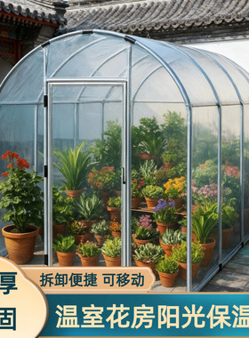 农村家用车棚简易阳光棚晒太阳室外保暖阳光房保温棚家用暖棚花棚