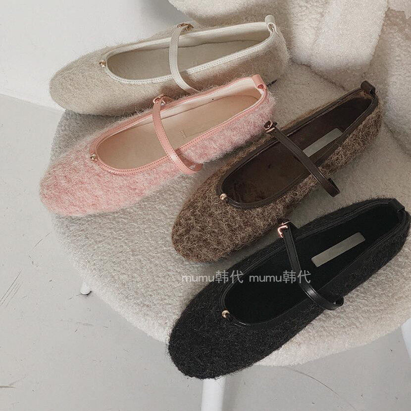 mumu韩代毛毛玛丽珍鞋女一字带圆头平底单鞋甜妹风气质,女鞋,时尚芭蕾鞋,淘宝优惠券,粉丝福利购,淘宝优惠卷