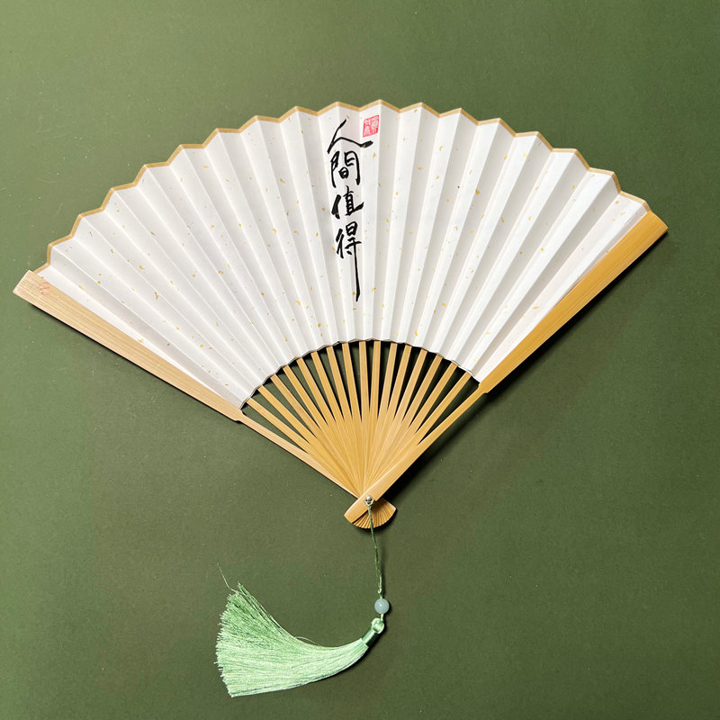 手工制作宣纸扇面玉竹的图片