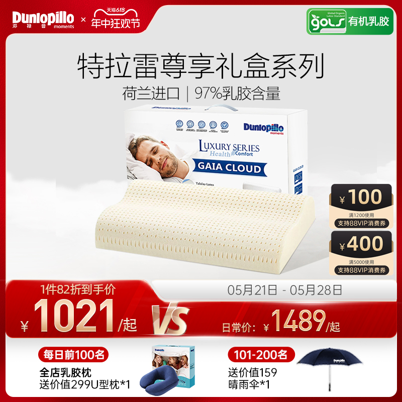 DUNLOPILLO/邓禄普荷兰进口盖伊雅舒睡波浪枕特拉雷工艺乳胶枕头