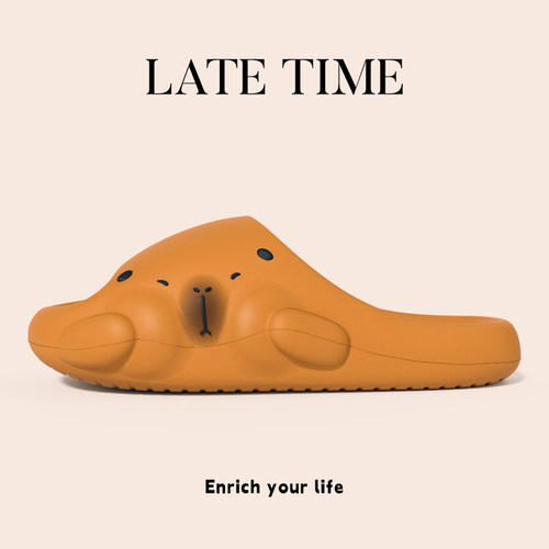 可爱卡通卡皮巴拉拖鞋女夏季2025新款室内家居浴室防滑情侣凉拖男