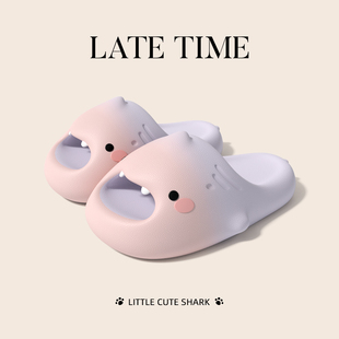 女童外穿小公主女宝宝凉拖鞋 可爱渐变小萌鲨儿童拖鞋 女孩2026新款