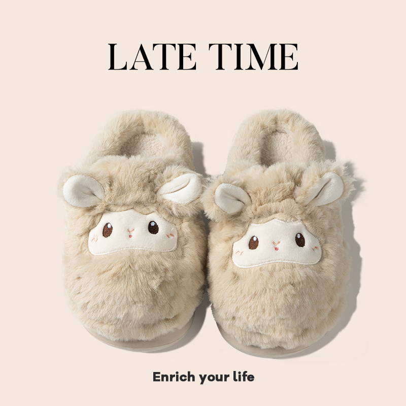 可爱呆萌小羊拖鞋女款2025新款冬