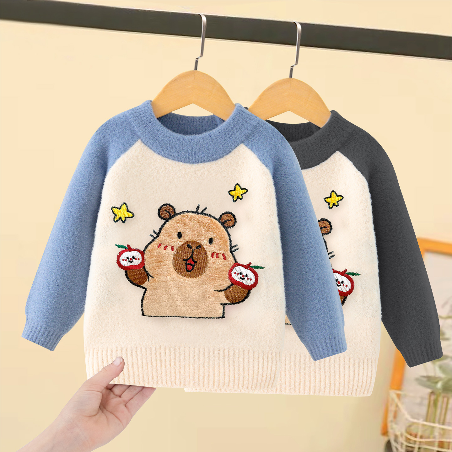 男童加厚保暖毛衣针织衫秋冬款