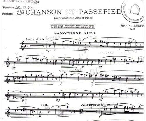 Chanson et Passepied 萨克斯
