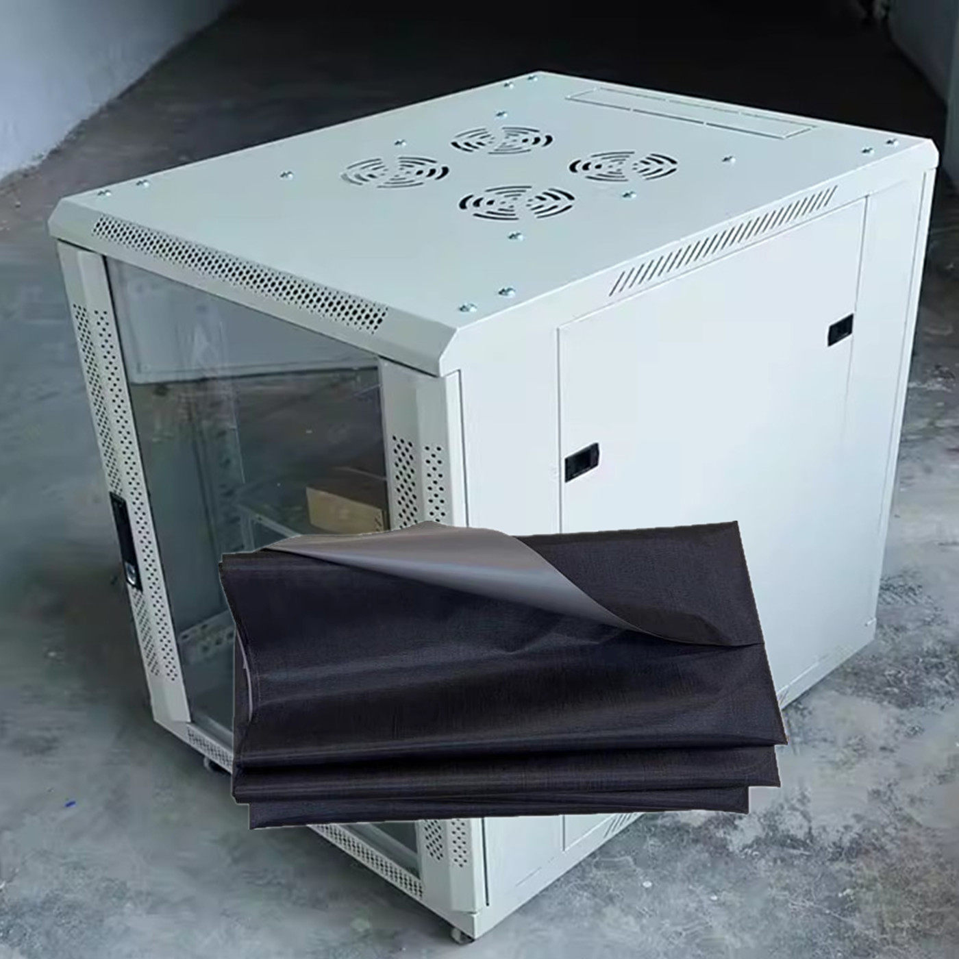 电磁防辐射屏蔽布机房机柜盖布弱电箱强电箱防辐射阻燃防火防护布