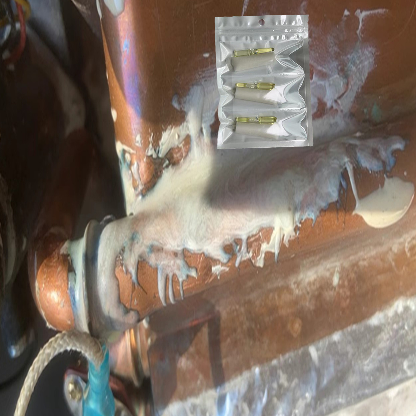 燃气热水器铜管沙眼漏水修补胶水
