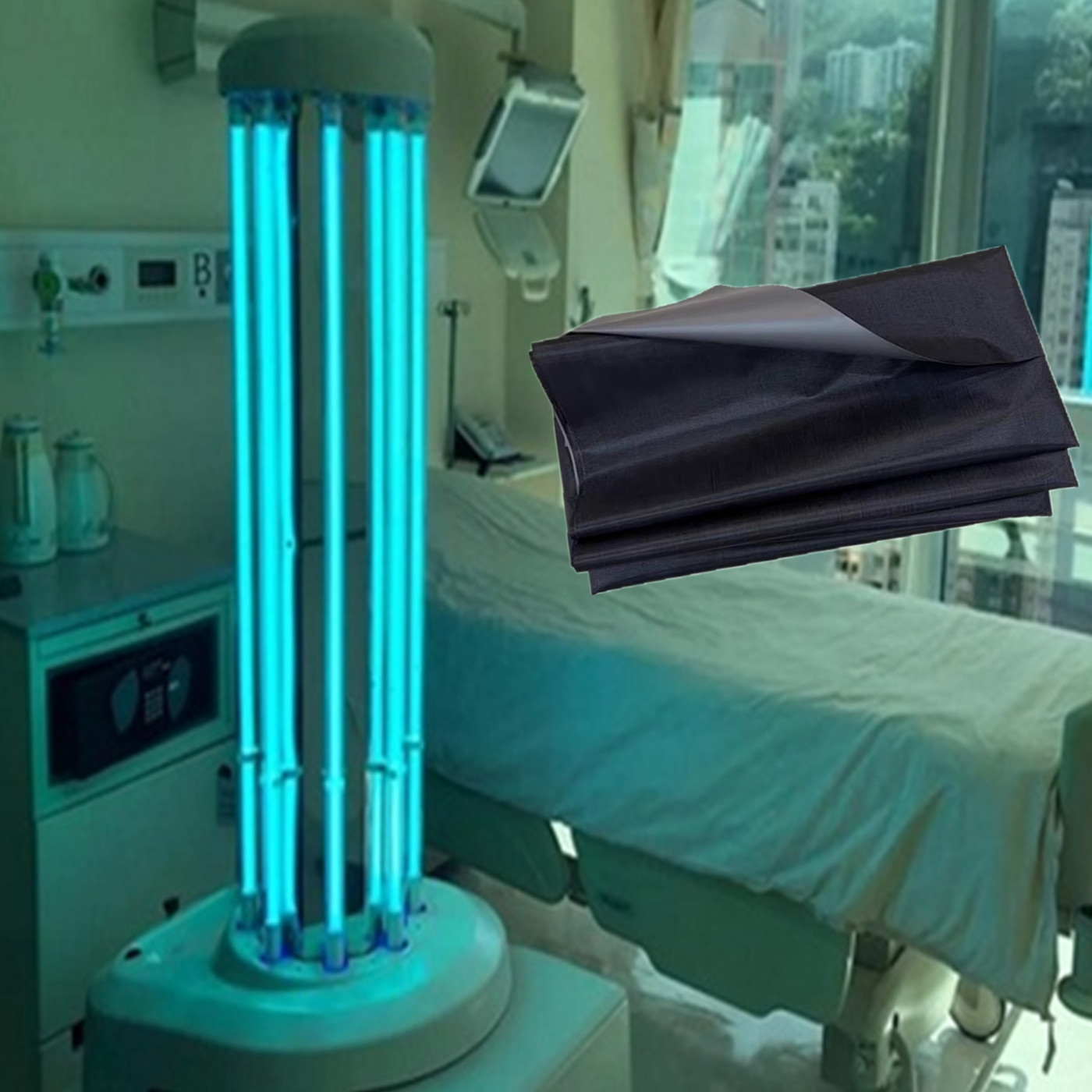 医用级防辐射隔离布 CT 房 X 光室专用 医院贴墙门窗屏蔽紫外线布
