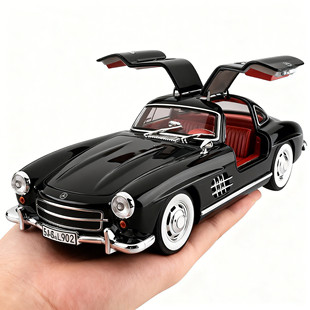 1:18超大号奔驰300SL 复古老爷车合金轿车模型桌面男生收藏摆件礼