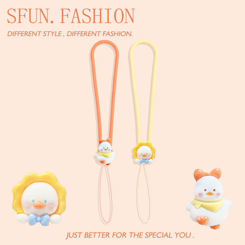 手机壳短挂绳腕带可爱挂件小风扇