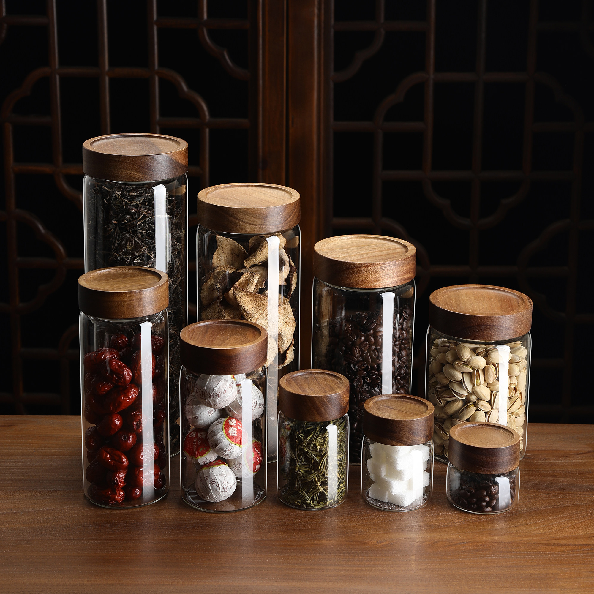 食品级玻璃密封罐家用茶叶厨房储物瓶杂粮干果咖啡豆防潮收纳罐子