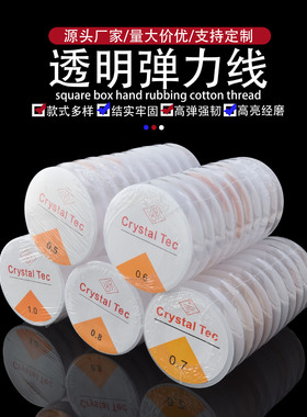 进口穿珠子弹力线圆形透明水晶线
