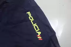 Spanish Government Agency Cnp Issued Quick-Drying Elastic Knit Jogger Pants with Navy Blue Print, Sports Pants, Casual Pants