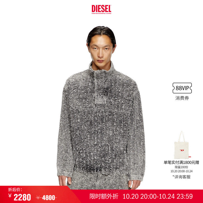 [叠享礼遇]DIESEL男女同款牛仔卫衣上衣A173310ABCR