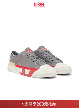 [明星同款]DIESEL男士D-VER休闲帆布鞋Y03504P8114