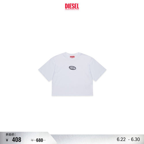 [折扣]DIESEL女童OVAL D短袖T恤J0242800YI9
