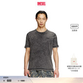 中性反穿缝线设计短袖 DIESEL男女同款 T恤A164070QJAH 折扣
