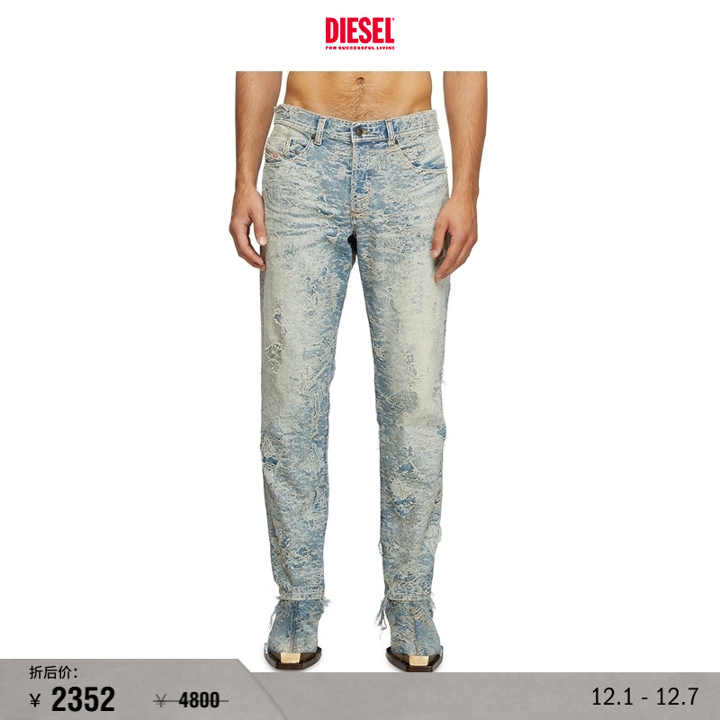 [折扣]DIESEL男士D-FINITIVE中腰合身直筒牛仔裤A16917007Z7