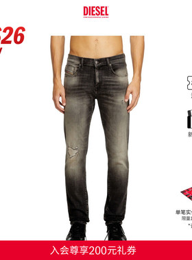 [新款]DIESEL男士26早春D-STRUKT中腰修身窄脚牛仔裤A0356209N59