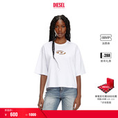 T恤A150960NIAX D黑色白色宽松圆领短袖 折扣 DIESEL女士OVAL