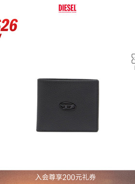 [新款]DIESEL男士26早春黑色经典OVAL D多功能钱包X08844P0685
