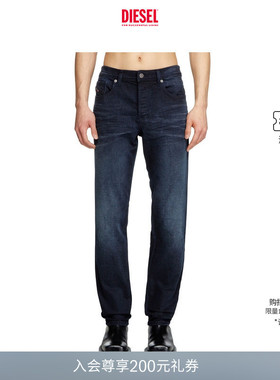 DIESEL男士D-FINITIVE中腰合身直筒牛仔裤A102300BMBX