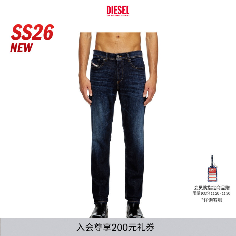 [新款]DIESEL男士26早春D-FINITIVE中腰直筒牛仔裤A10230009ZS