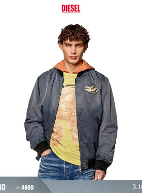 [折扣]DIESEL男女同款OVAL D镂空做旧夹克外套A120870QHAR