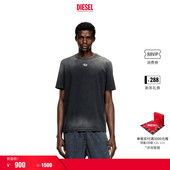 折扣 DIESEL男士 OVAL D黑色渐变休闲短袖 T恤A196300CHBI