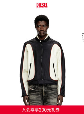 [明星同款]DIESEL男女同款J-BLINK拼色机车夹克外套A173690PDAI