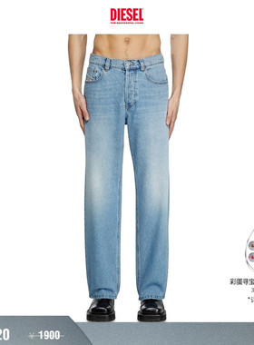 [折扣]DIESEL男士D-MACS通勤穿搭中腰合身直筒牛仔裤A041490CLBA