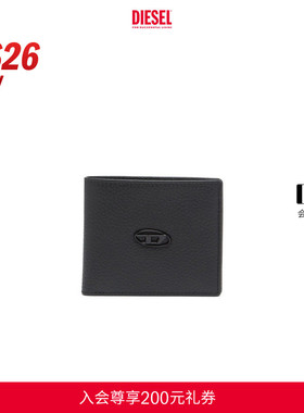 [新款]DIESEL男士26早春黑色经典OVAL D多功能钱包X08844P0685