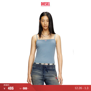 LOGO淡蓝色修身 DIESEL女士D 吊带背心A051070EJAI 折扣