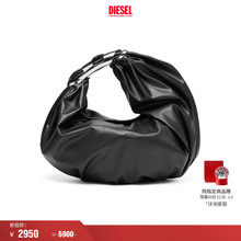 [礼物][折扣]DIESEL女士GRAB D中号人造皮革可颂包X09774P62